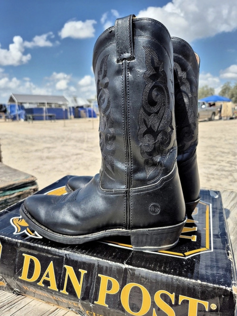 Dan Post Black Western Cowboy Boots